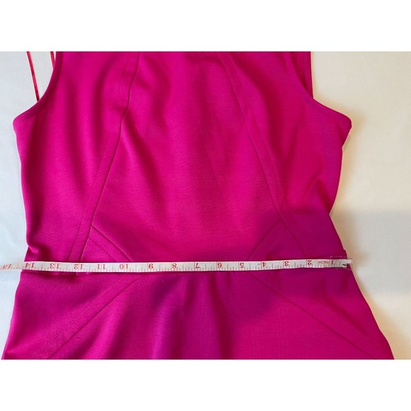 Jennifer Lopez Womens Skater Dress Crew Neck Back Zip Sleeveless Pink Size 6 - Picture 6 of 9